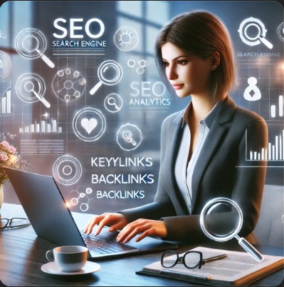 Business needs an SEO expert for this cause a professional digital marketer is working hard on a laptop to SEO a website and get it ranked.